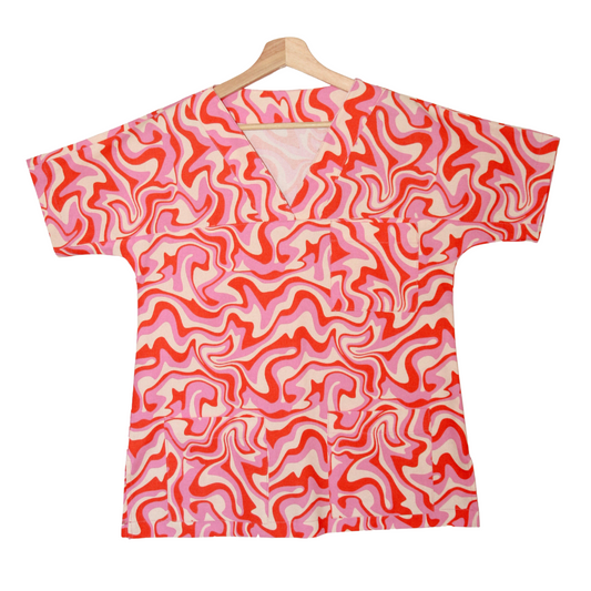 Swirl Scrub Top