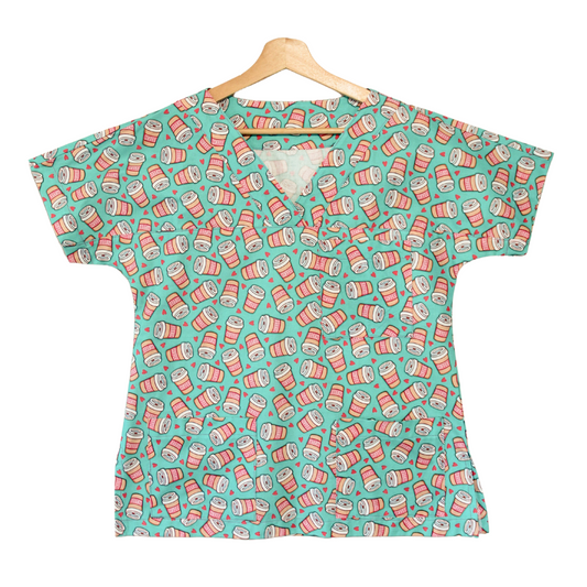 Chill Coffee Scrub Top