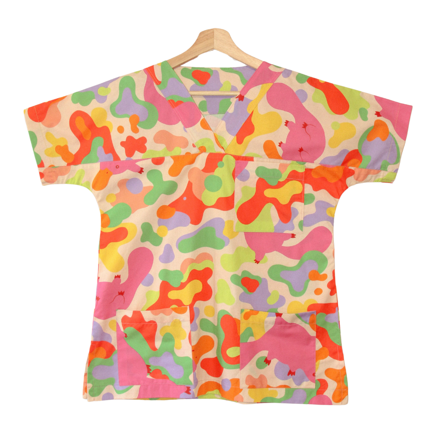 Poplin Splatyplus Scrub Top